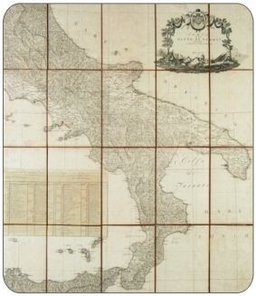 Carta Regno di Napoli Rizzi Zannoni 1807