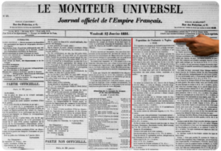 Le Moniteur Universel 14 gennaio 1854