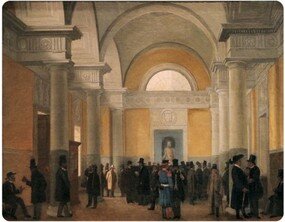 Pubblico in attesa, palazzo S.Giacomo 1830