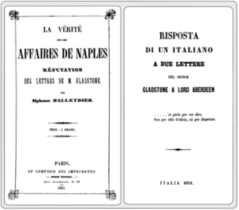 La veritè sur les affair de Naples e risposta a Lord Gladstone