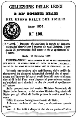 Decreto 4602 del 15 dicembre 1857