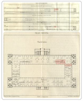 schema del palazzo delle industrie e della galleria delle macchine