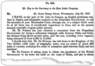 Corrispondenza dell'avvocato W.G. Roy di Londra per conto di John de Normann