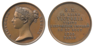 Medaglia Regina Vittoria all'Esposizione di Parigi 1855