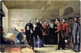 visita della regina Vittoria ai suoi soldati feriti