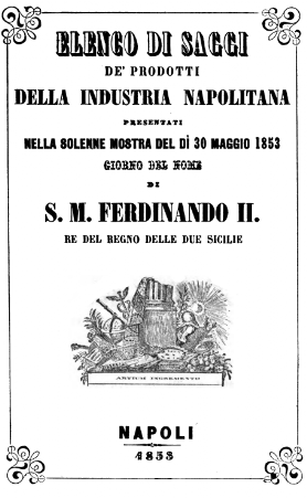 saggi mostra industriale del 30 maggio 1853