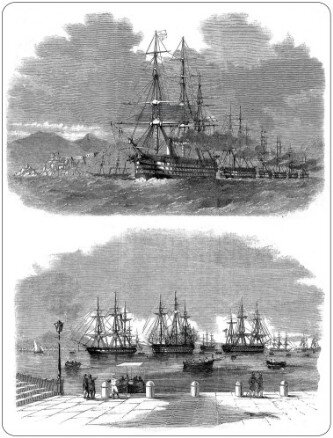 squadra navale britannica a napoli luglio 1859